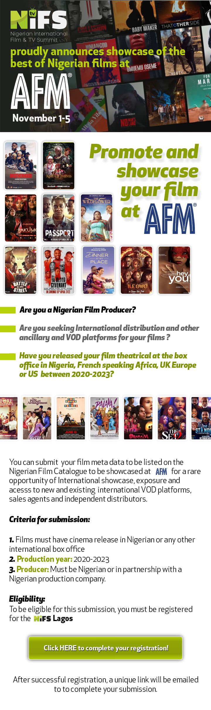 Promote and showcase your film at AFM